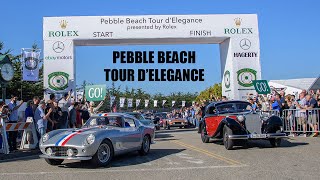 Pebble Beach Tour dElegance at Monterey Car Week 2024  Full Unedited RollOut • Cars In The Wild [upl. by Moyna]