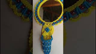 Macrame mirror  round shape  macrame new design [upl. by Aromat]