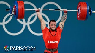 Karlos Nasars THUNDEROUS lift breaks 89kg world record secures gold  Paris Olympics  NBC Sports [upl. by Naihr]