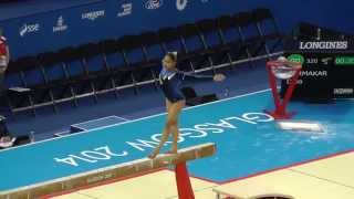 Dipa Karmakar IND  Beam  2014 Commonwealth Games All Around [upl. by Erasaec]