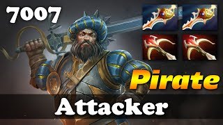 Attacker Kunkka Pirate  7007 MMR Dota 2 [upl. by Ariom]