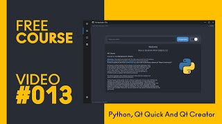 PYTHON and QT QUICK  Compile To Windows Executable  MODERN GUI  Video013 [upl. by Aikkan]