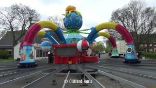 Kermis Haarlem 2017 Transport en opbouw Zaanenlaan Deel 6 [upl. by Odlaumor]