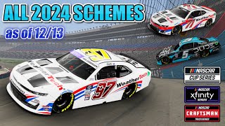 ALL 2024 NASCAR Schemes As of 1213 [upl. by Portwin358]