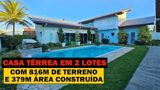 LINDA CASA TÉRREA EM 2 LOTES COM 812M DE TERRENO À 500M DO MAR  Peruíbe SP  Litoral Sul [upl. by Noed]