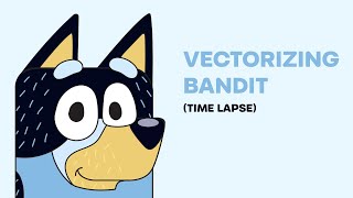 Vectorizing Bandit in Illustrator [upl. by Ytissahc]