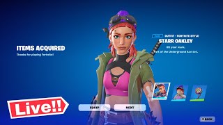 🔴 STARR OAKLEY FORTNITE ITEM SHOP LIVE Today Fortnite Chapter 5 [upl. by Otrebron4]