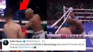 BOXING FANS REACT TO SIVENATHI NONTSHINGA BEATING ADRIAN CURIEL  NONTSHINGA VS CURIEL REACTIONS [upl. by Holtorf]