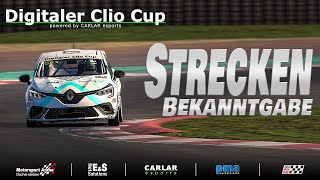 iRacing 2023  DCC  Digitaler Clio Cup Streckenbekanntgabe Saison 2023 [upl. by Elak]