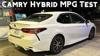 Toyota Camry SE Hybrid RealWorld MPG Test [upl. by Lleryt]