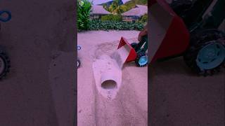 tractor making mini concrete bridge on river shorts shortsfeed diytractor [upl. by Fulvia181]