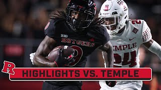 Temple at Rutgers  Highlights  Big Ten Football  Sept 9 2023 [upl. by Lisetta748]