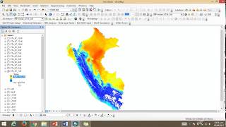 Calculo de evapotranspiración potencial con ArcGIS 10x Parte 1 de 3 [upl. by Fari]