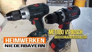 Akkuschrauber Vergleich 18V Metabo vs 18V Bosch [upl. by Shepp]