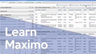 IBM Maximo 75 Start Center TemplatePortlet Design [upl. by Ecirtnuahs]