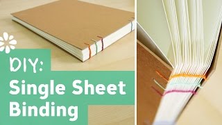 DIY Single Sheet Bookbinding Tutorial  Sea Lemon [upl. by Enej]