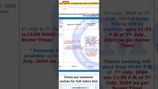 MDS 2024 COUNSELLING DATE FOR ADDMISSION official notice ay mccnicin mdscounselling mds neetmds [upl. by Chaddie]