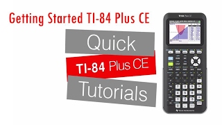 Introducing the TI 84 Plus CE  Getting Started Series [upl. by Dennet]