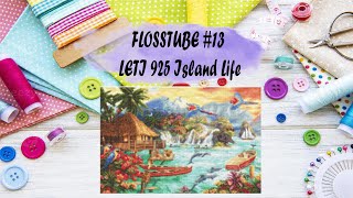 FLOSSTUBE 13 Stitch With Me LETI 925 Island Life Cross Stitch Pattern 🌸Entre Spoilers🌸 [upl. by Aitnohs]