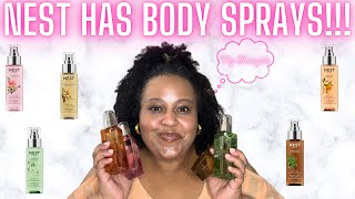 REVIEW OF THE NEW NEST BODY SPRAYS  REQUESTED [upl. by Sikes578]