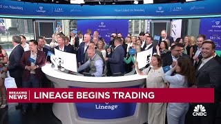 Lineage debuts on Nasdaq in biggest IPO of the year [upl. by Aytac]