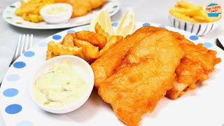 Easy Crispy Fish and Chips Recipe No Beer  Homemade Tartar Sauce Recipe [upl. by Niawat]