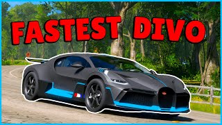 FORZA HORIZON 5  FASTEST 2018 BUGATTI DIVO DRAG BUILDTUNE  FH5 [upl. by Ketti]