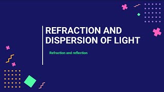 Refraction and dispersion of light  Refration of light  Part1  Class 8  Science [upl. by Botzow]