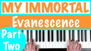 How to play MY IMMORTAL  Evanescence PART 2 Piano Accompaniment Tutorial [upl. by Yerahcaz371]