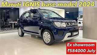 Maruti Suzuki IGNIS base model 2024 l features l Price l full details l marutisuzuki [upl. by Eiral]