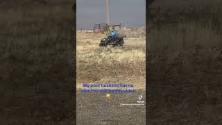 Husband racing his lawnmower 😁 funnyvideos funny funnyshorts husbandwifecomedy humor comedy [upl. by Francesco]