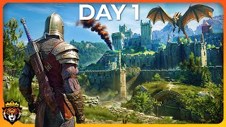 DAY 1 First Look at this NEW Medieval Survival Game [upl. by Aivonas]