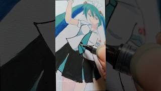 Drawing hatsune miku with pokemon ball ✨hatsunemikupokemonartshorts [upl. by Dewayne]