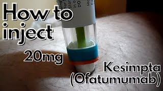 How I Inject 20mg Kesimpta Ofatumumab to treat Multiple Sclerosis [upl. by Richmond]