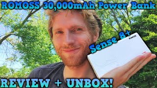 ROMOSS 30000mAh Power Bank Sense 8  REVIEW  UNBOX [upl. by Annabella]