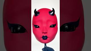 The Devils in the Details 👹 pidgindoll dollmask devil devildoll masks art handmade masks [upl. by Amann806]