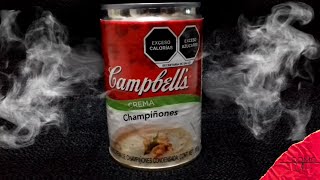 como hacer crema champiñones de lata campbells [upl. by Hope617]