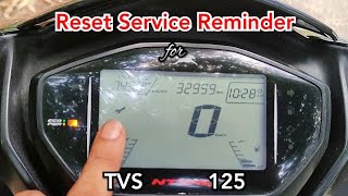 TVS NTORQ Service Reminder Reset  How to reset service reminder in TVS Ntorq 125  tvsntorq [upl. by Ellon86]