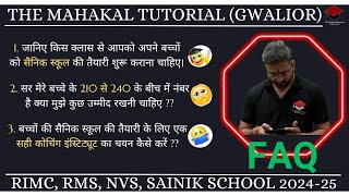 FAQ About Sainik School Sainik School Cutoff Sainik School Coaching amp Preparation in India [upl. by Arika]