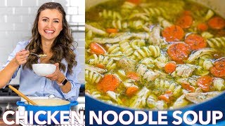 How To Make Easy Chicken Noodle Soup Recipe  Natashas Kitchen [upl. by Lohman]