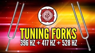 You Won’t Believe How 396 Hz  417 Hz  528 Hz Tuning Forks Unblock Your Lower Chakras [upl. by Kavanagh]