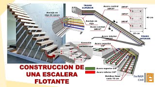 CONSTRUCCION DE UNA ESCALERA FLOTANTE  CRITERIOS ESTRUCTURALES [upl. by Tabbitha]