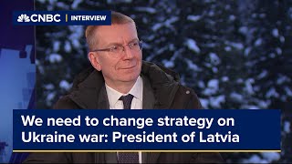 Latvian president Western world needs to change its strategy on Ukraine war [upl. by Ailedamla184]