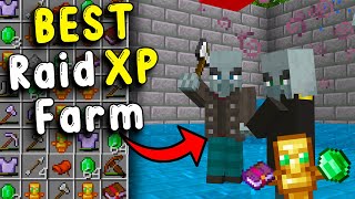 The BEST RAID XP Farm in Minecraft Bedrock 121 [upl. by Jami415]