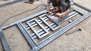 Iron Gate Design in Square Box [upl. by Walls]