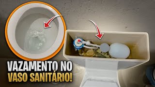 COMO ACABAR VAZAMENTO DA CAIXA ACOPLADA DO VASO SANITÁRIO [upl. by Latsirhc907]