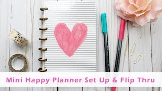 Mini Happy Planner Set Up amp Flip Thru [upl. by Ettegdirb]