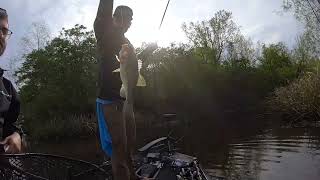 Atchafalaya spillway bass fishing [upl. by Anirrok4]