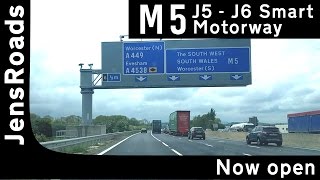 M5 J5  J6 Smart Motorway Now Open May 2017 [upl. by Yim]