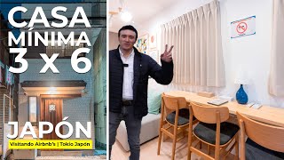 LA CASA MÁS PEQUEÑA de TOKIO JAPÓN  3 MTS x 6 MTS  Visitando Airbnbs [upl. by Ahsinawt]